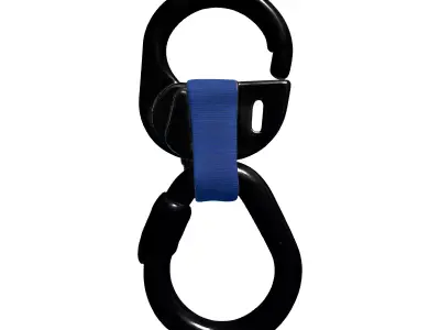 Carabiner Quick Link Safety Strap Low-poly 3D model