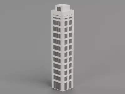 Paper Skyscraper V7 Low-poly 3D model