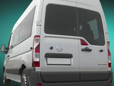  Opel Movano L2H2 Minibus 2019 3D model