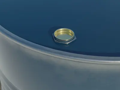 Barrel 3D model oil Low-poly 3D model
