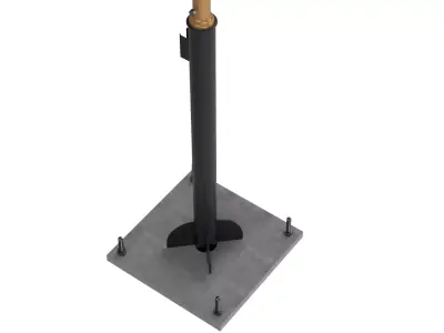 Surveillance System Pole with CCTV and Solar 3D model