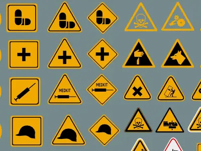 Polygon Decals 201 pieces - Collection 2 Low-poly 3D model