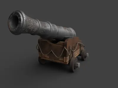 Long Range Canon V2 3D model