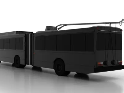 Trolleybus Kiyv-12-01 Low Low-poly 3D model