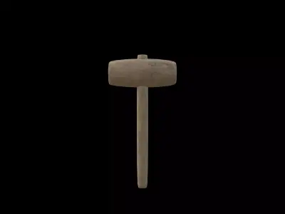Wooden Hammer Series 05 PBR 4K Free 3D model