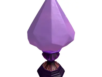 Fantasy Glowing Crystal Pedestal 3D model