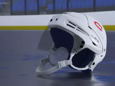 Protective Hockey Helmet 3D model