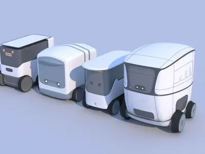 Logistics Delivery Robots 3D model