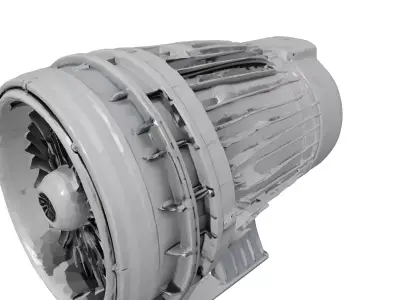 Futuristic Jet Turbine Ceramic Blades 3D model