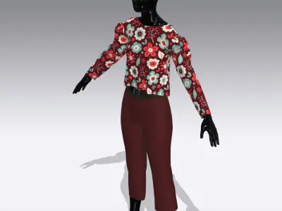  Woman Cloth Dress Low-poly 3D model buy
