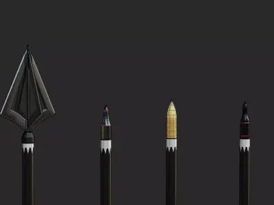 Arrow 3D Model Pack Low-poly 3D model