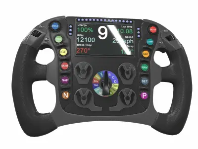 Car f1 steering wheel 2 min 3D model