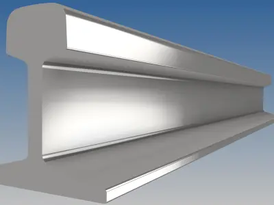 British Standard-EN13674  46E2 rail 3D model