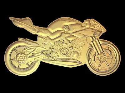 Moto Suitable for embossing Hot Foil Technique 3D model