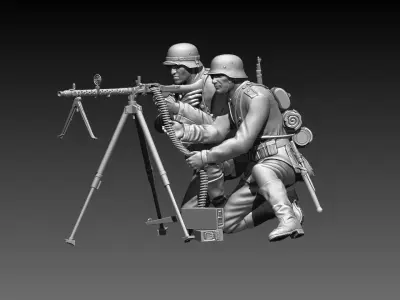 German soldiers 3D print model get