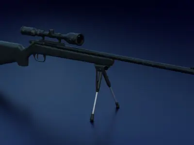 Sniper Rifle 3D model 6