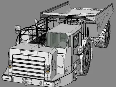 Underground Mining Truck Cat AD60 3D model