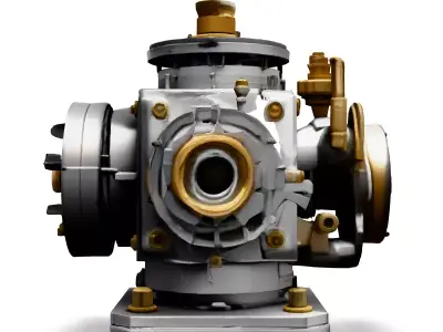 HighTech Industrial Machine Part Low-poly 3D model