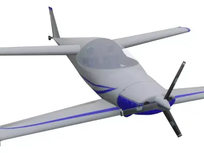 Rutan Quickie 2 Low-poly 3D model