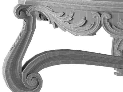 rococo middle coffee table 3D model
