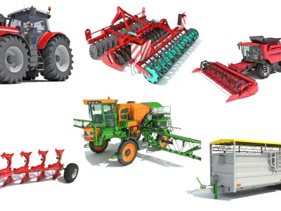 Farm Equipment 3D Models 3D Model Pack