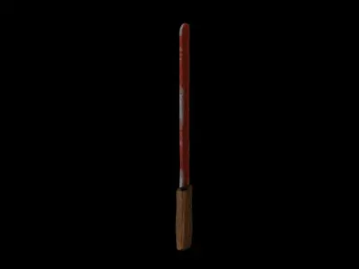 wooden sword low poly game ready 3d model Low-poly 3D model