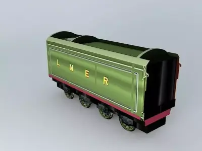 Eco Rail TrackNo. 2004 TenderDummy Old Steam Days Free 3D model