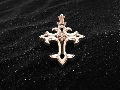 The Most Antique And Beautiful Christian Cross  3D print model 3D print model