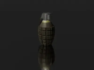 Mk2 Grenade - low poly Low-poly 3D model