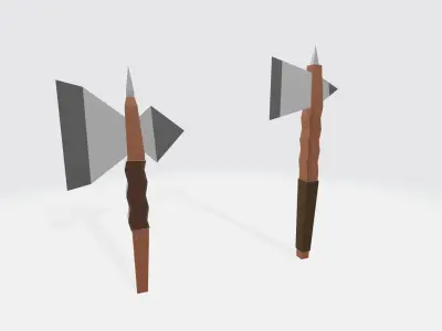 low poly free axe Free low-poly 3D model
