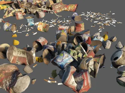 Trash 3D model get