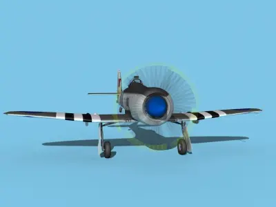Hawker Sea Fury V14 RCAF 3D model