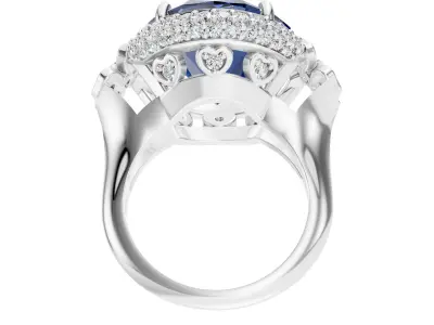 Sapphire Antique Ring 3D print model