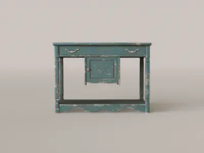 Old Rustic Stand Free low-poly 3D model