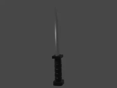 Tactical knife Low-poly 3D model 5