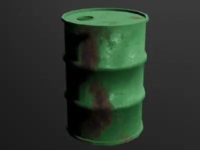Metal barrel Free low-poly 3D model get