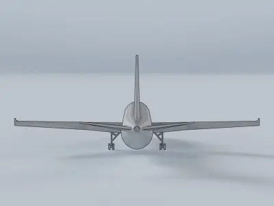 Airplane jet Low-poly 3D model