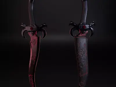 Lust Dagger Low-poly 3D model