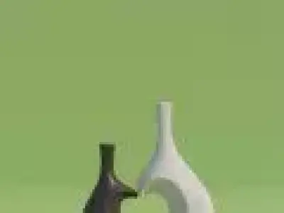  double flower vase Free 3D print model
