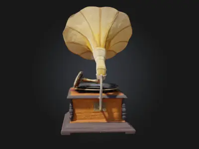 Vintage Gramophone  Nostalgic Sound of a Bygone Era 3D model