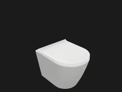 Wall Hung Toilet Game Ready PBR Low-poly 3D model