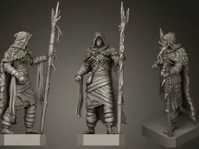 High Quality 3D Armor Model - Game Ready Rigged Printable Asset Low-poly 3D model