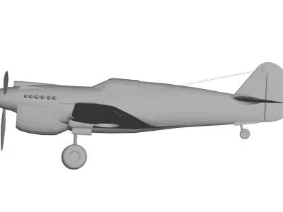 Curtiss P-40 Warhawk 3D model
