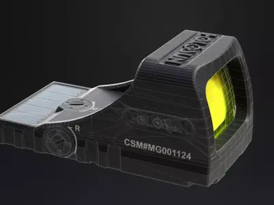 Holosun ELITE SCS red dot sight Low-poly 3D model