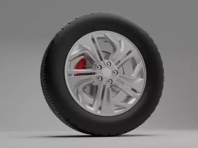 Wheel - Car Tire Free 3D model