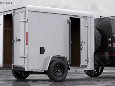 Transport Enclosed Trailer with Dual Doors 3D model purchase