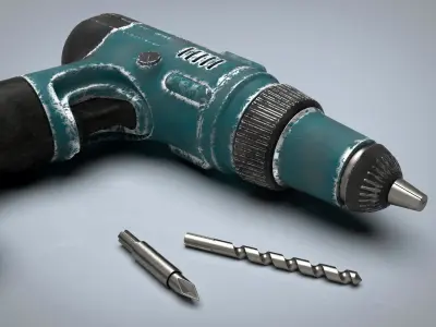 Cordless drill 3D model buy