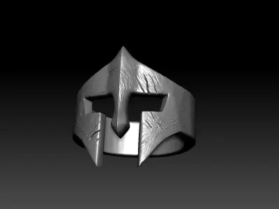 Spartan helmet ring STL model 3D print model