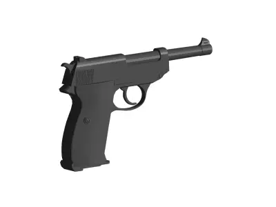 Walther P38 automatic pistol  3D model
