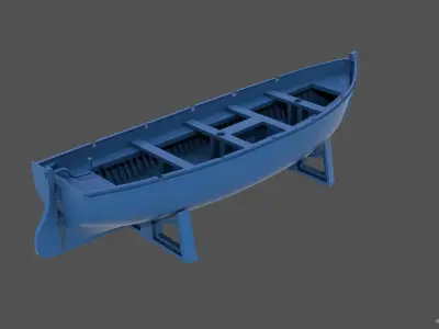8m and 60cm italian ww2 lifeboat - Personal lic - 1-100 scale 3D print model